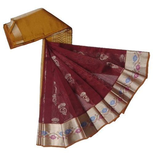 BALA HANDLOOMS COTTON SILK ZARI WORK GREENLEAF PATTU SAREE