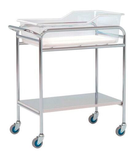 Stainless Steel Baby Bassinet Trolley