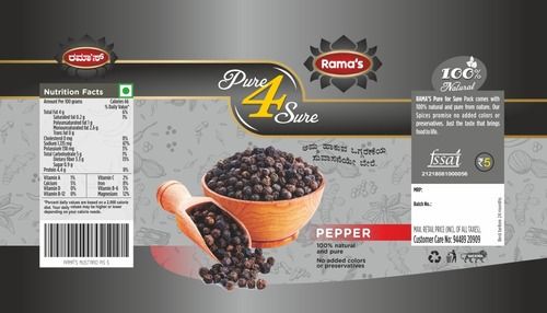 Air Dried Pure and Natural Black Pepper