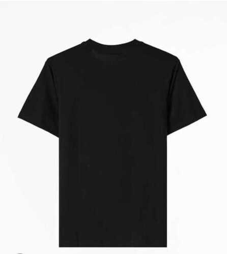 Round Neck Black Plain T Shirts