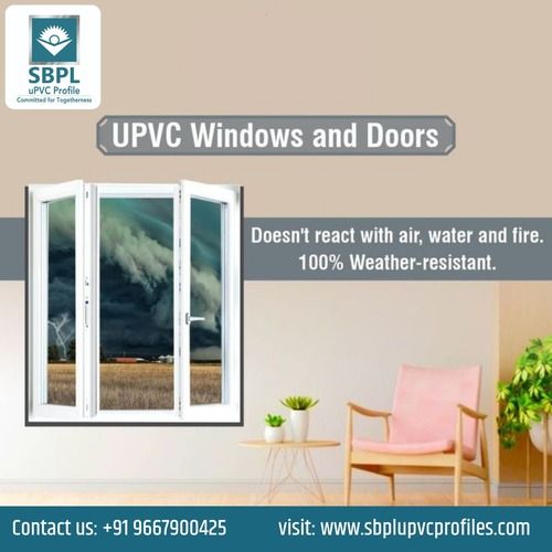 Cream Upvc Mesh Door