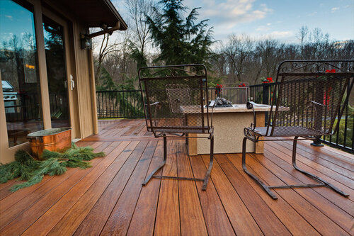 Brown Wood Texture Deck Floor Tile  for Hotel Hall Hostel