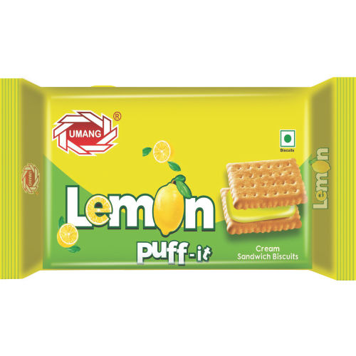 Rectangular Lemon Flavoured Cream Biscuits