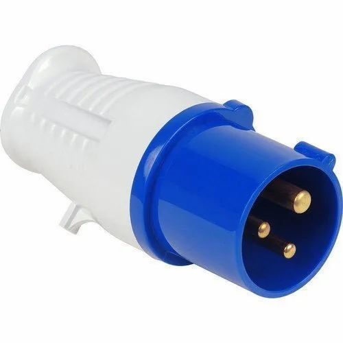 Long Life Span Industrial Plug - Electric, IP55 Protection, White and Blue | Rust-Free, Corrosion Resistant, New Industrial Grade