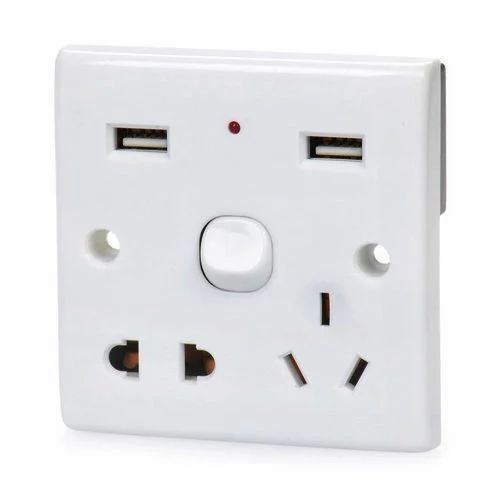 Easy Installation White Electrical Sockets