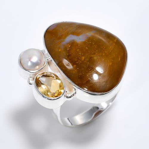 Youngite Citrine Gemstone ring 