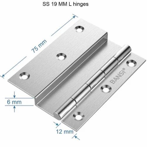 19 Mm Stainless Steel Fine Finished L Hinges