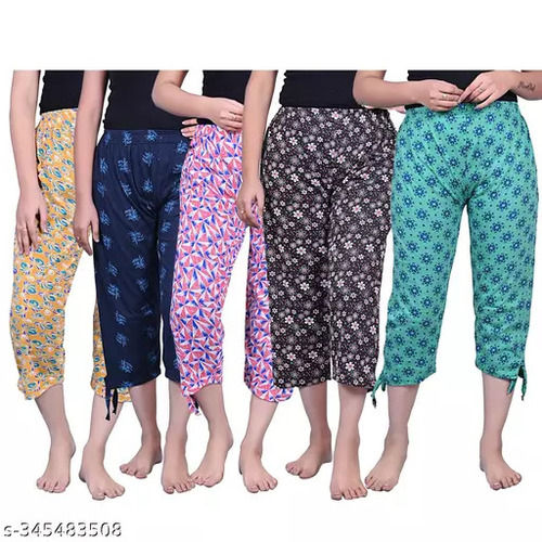 Ladies Pyjama - Cotton Material, Trendy Printed Design, Color Fastness, Shrink Resistance, Neatly Stitched for Ultimate Comfort