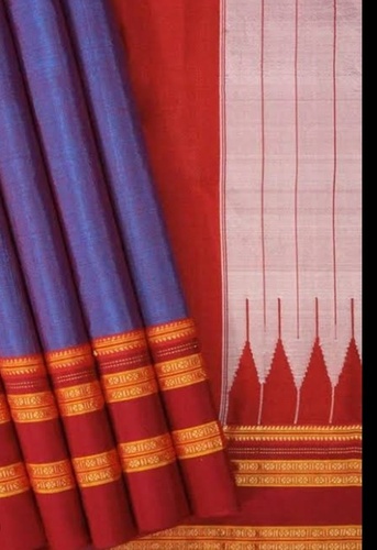 Plain Cotton Silk Sarees Technics Machine Made Occasion Party