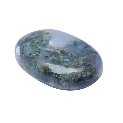 Natural Energized Moss Agate Massage Palm Stone