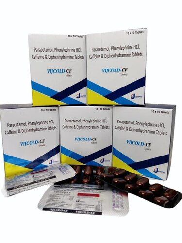 Paracetamol, Phenylephrine HCL,Caffeine and Diphenhydramine Tablet