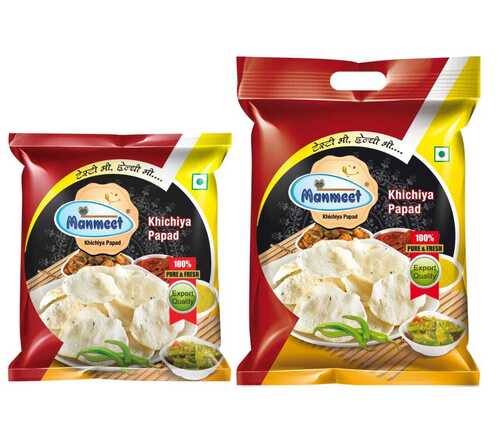 Light Yellow Round Plain Papad Feature  Delicious Taste