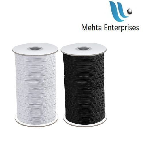 5MM Stretchable White Black Polyester Garment Elastic Tapes For Garments