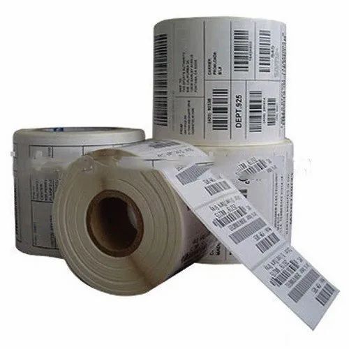 White Color Printed Barcode Sticker For Industry Use