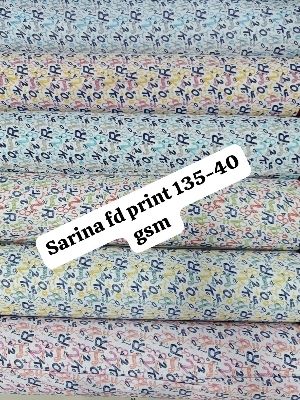 135-140GSM Sarina FD Print Sports T Shirts Fabrics