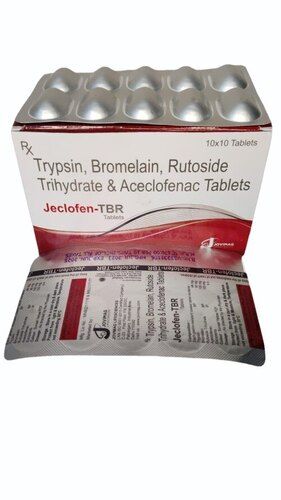 Jeclofen TBR Trypsin Bromelain Rutoside Trihydrate and Aceclofenac Tablets