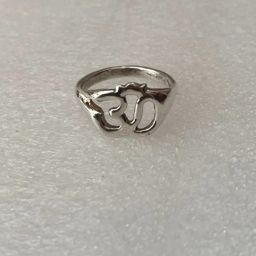 Sterling Silver Om Ring