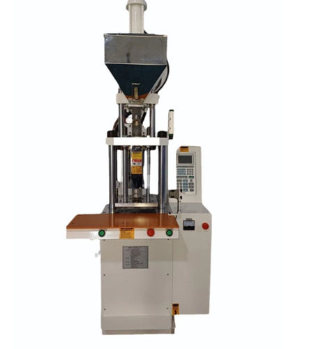 Vertical Injection Molding Machine - Semi-Automatic, Three Phase | White & Brown, Vertical Orientation, Maximum Injection Pressure