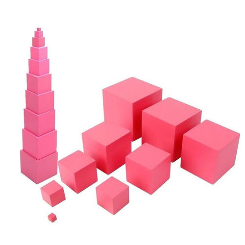 Montessori Wooden Pink Tower Educational Wooden Toys