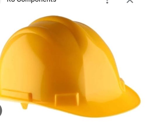 Safety Helmets - Plastic Material, Free Size, Yellow Color | Open Face ...