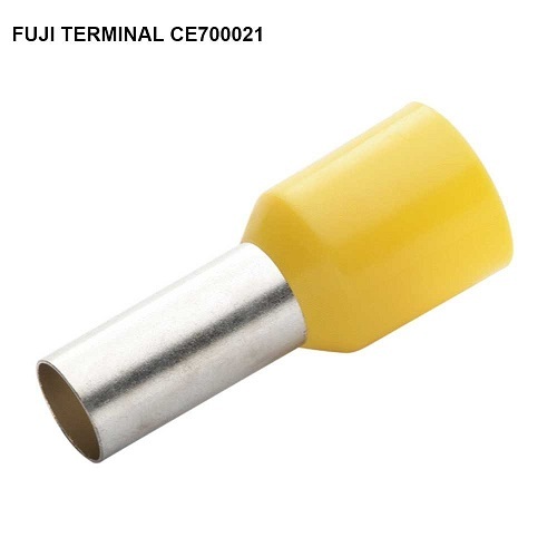 FUJI Terminal CE060018 - Aluminium Material, 15A Current , Green, Black, Yellow Color, Nylon-Insulated Cord End Terminals