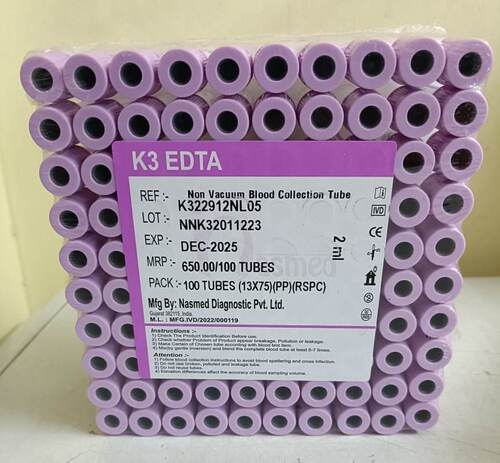 K3 Edta Non Vacuum Blood Collection Tube at Best Price in Uttarpara ...