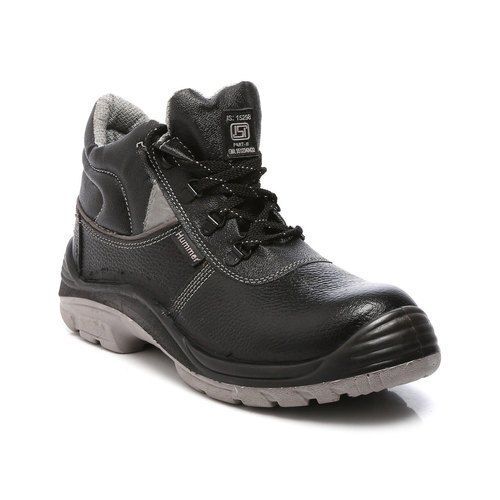 Mens Safety Shoes - Black Color | Attractive Designs, Comfortable Fit, Skin Friendly, Shiny Look