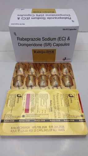 Rabijo-DSR Base Foil Rabeprazole Domperidone Capsules 10x10 Tablets Pack