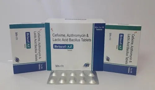 Briscef AZ Cefixime, Azithromycin And Lactic Acid Bacillus Tablets