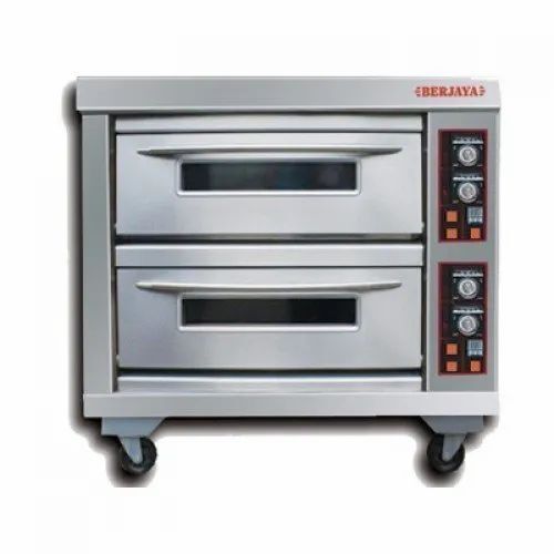 Stainless Steel Double Deck Gas Pizza Oven