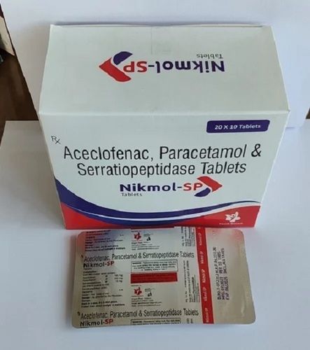 Aceclofenac Paracetamol Serratiopeptidase Tablet