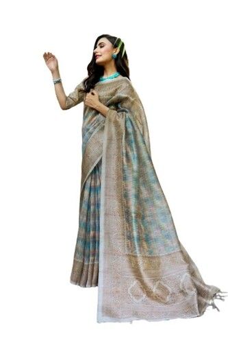 Printed Silk Saree For Festive Wear