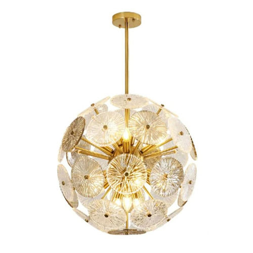 Iron and Glass Round Shape Sunflower Lights Pendant Chandelier