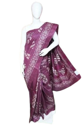 Chanderi Batik Saree With Blouse