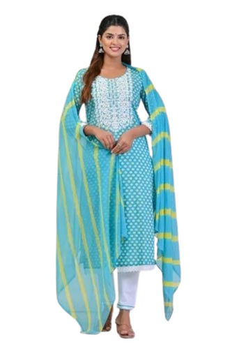 Ladies Printed Cotton Kurti Pant Set