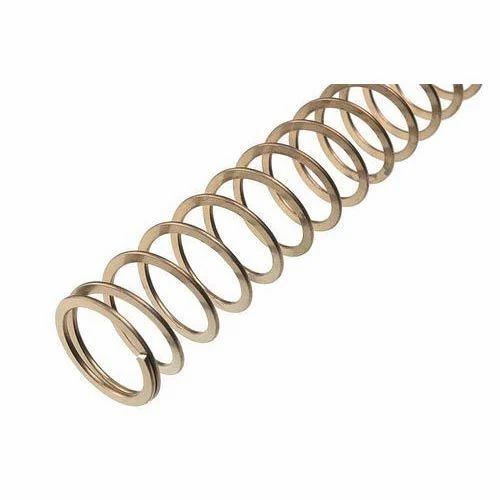 Silver Color Spiral Shape Flat Wire Spring For Automobile