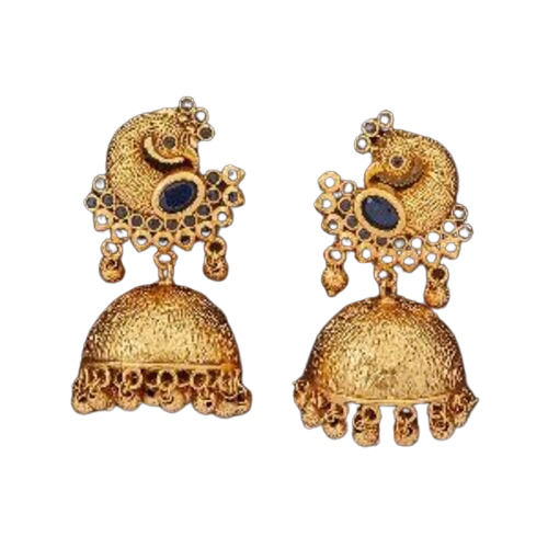 Polished Antique Jhumkas Occasion Casual Wear