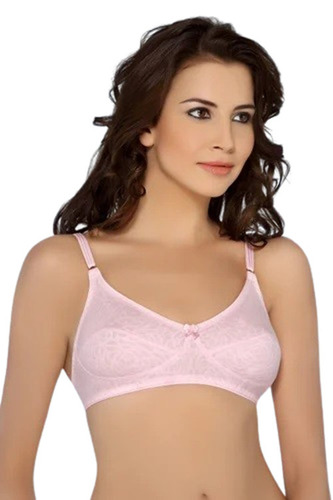 Pink Ladies Bra - Regular Fit, 3/4th Coverage, Trendy Neckline | Lightweight, Breathable, Skin-Friendly, Hand Washable, Soft and Comfortable, Fade and Wrinkle Resistant