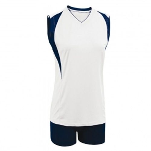 Sports Wear Regular Fit V-Neck Sleeveless Plain Breathable Readymade Volleyball Uniform