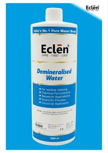 ECLEN 1 Litre Demineralized De-ionized DM Water Multipurpose Water