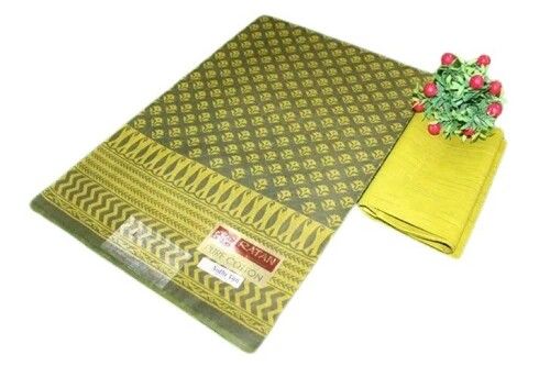 Shrink Resistance Hand Block Prints Mul Mul Cotton Saree