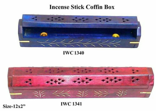 Elegant Design And Light Weight Wooden Incense Stick Coffin Box