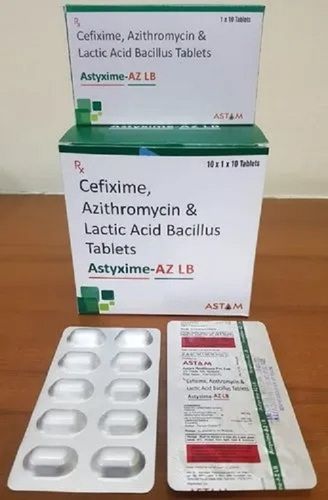 Cefixime Azithtromycin & Lactic Acid Bacillus Tablets