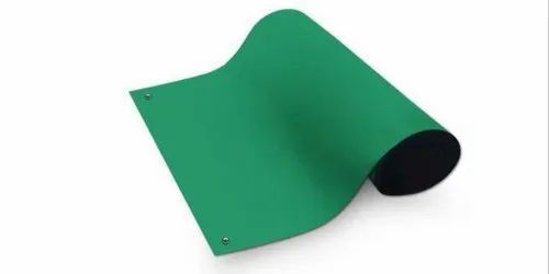 Green Color Roll Esd Rubber Mat For Table And Flooring