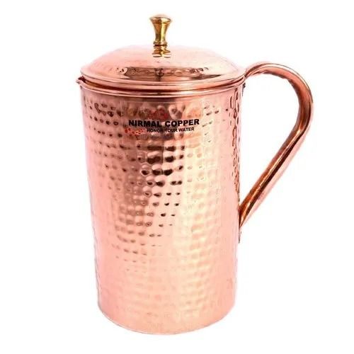 Hammered Finish Copper Water Jug