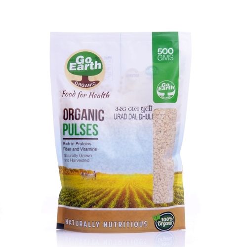 GO EARTH ORGANIC Indian Origin Oganic Urad Dal Dhuli (White) Black Gram Split Washed 500 gm