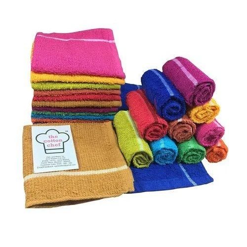 Cotton Hand Towels - 9x9 Inches, Ultra Soft, Available in Many Colors | Fade, Wrinkle, Shrink Resistant, Machine Washable, Ideal for Adults, All Season Use