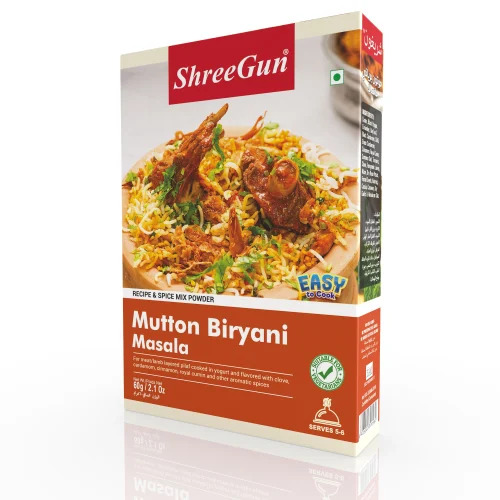 ShreeGun Mutton Biryani Masala, Pack Size 60 gm
