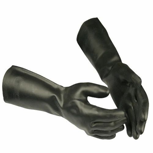 Black Rubber Hand Gloves