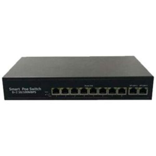 Black Rectengular 8 Port POE Switch for Industrial